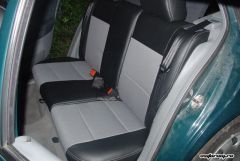 Dupa montaj bancheta spate - Leather Look black+Drive gray