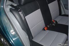 Dupa montaj bancheta spate - Leather Look black+Drive gray